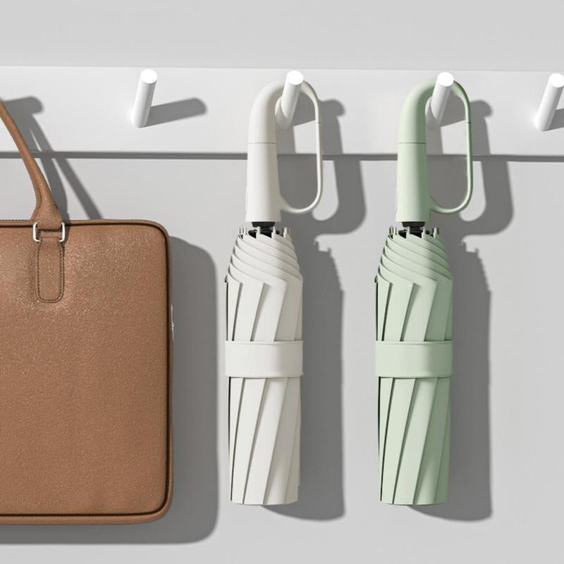 FoldingUmbrella: Automatisk 20 Ribber Ringespenne Håndtak Sammenleggbar Paraply