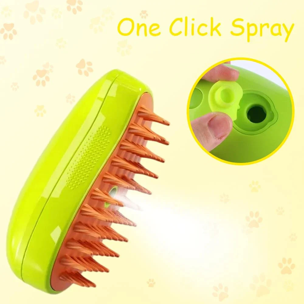 DogCatFri™ SteamBrush: Damp Kjæledyr Pleiebørste