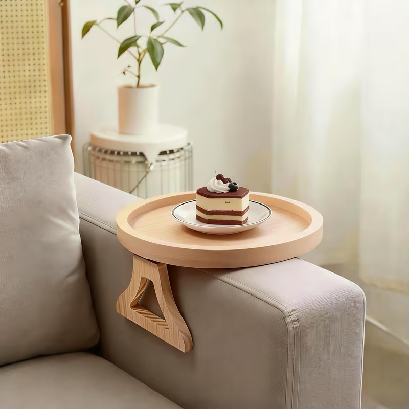 UltiFurni® CouchTable - Sammenleggbart Plassbesparende Sofa Armlene Side Sofabord