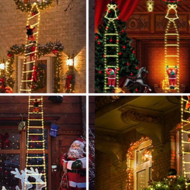 Ledsen™ ChristmasLadder: Slitesterk Utendørs LED Julestige Lysdisplay