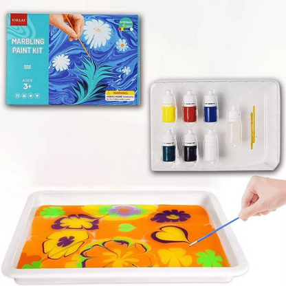 Kletshuts™ KidArt: Akvarell Marmor Barn Kunst Kreativ Lekesett