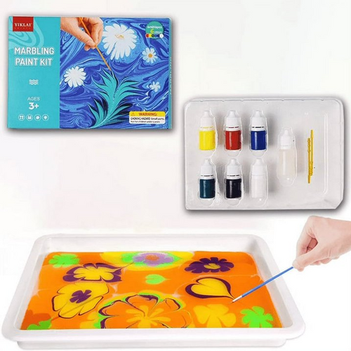 Kletshuts™ KidArt: Akvarell Marmor Barn Kunst Kreativ Lekesett