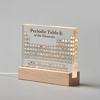 Ledsen™ PeriodicTable: Glass Periodisk Tabell Elementer Med Lys