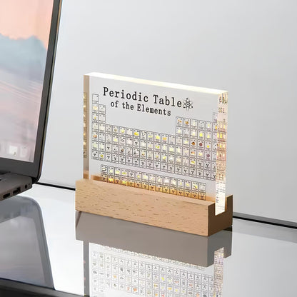 Ledsen™ PeriodicTable: Glass Periodisk Tabell Elementer Med Lys