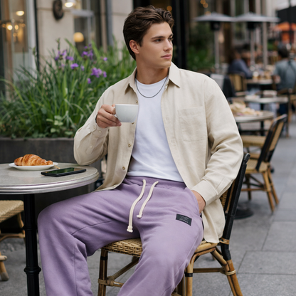 Icone™ WafflePants: Teksturerede Afslappede Komfort Lige-Ben Casual Vaffel Bukser
