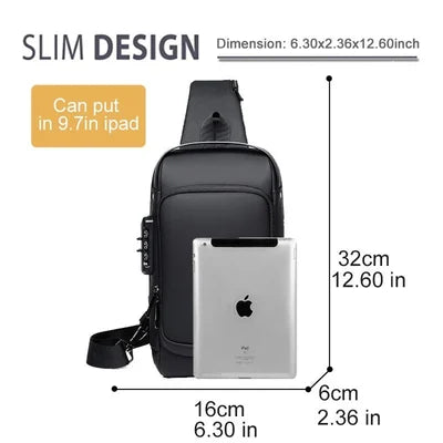 Icone™ Bag | Nytt design Crossbody SideBag Tyverisikker med Lader