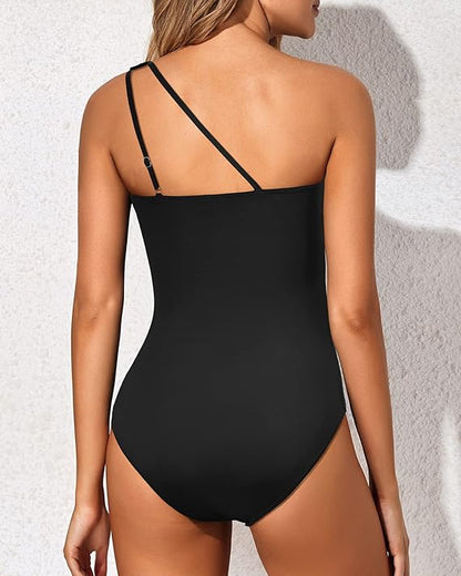 Icone™ StylishSwimsuit: Sidestropp Enskuldret Stil Kurvepassform Badedrakt