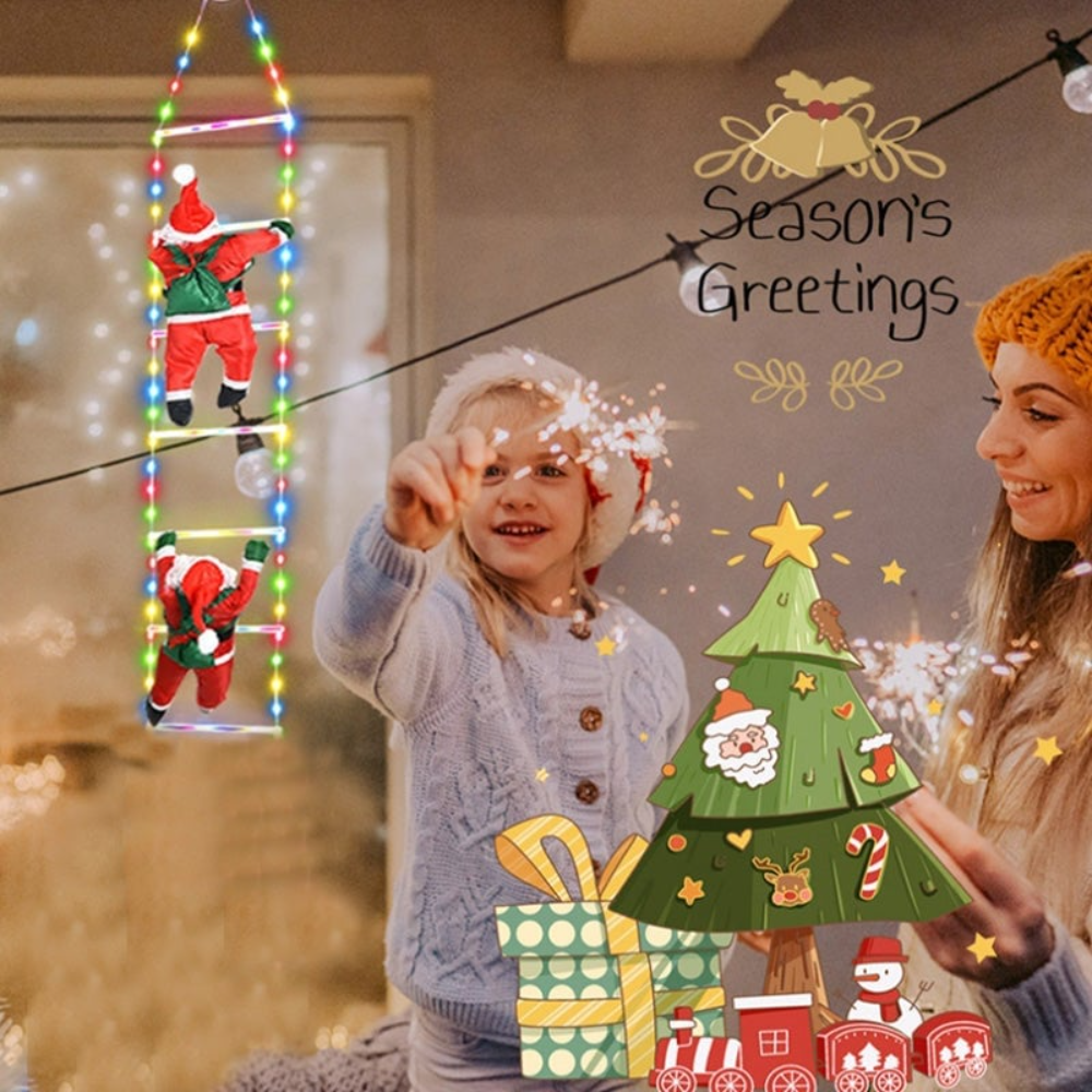 Ledsen™ ChristmasLadder: Slitesterk Utendørs LED Julestige Lysdisplay