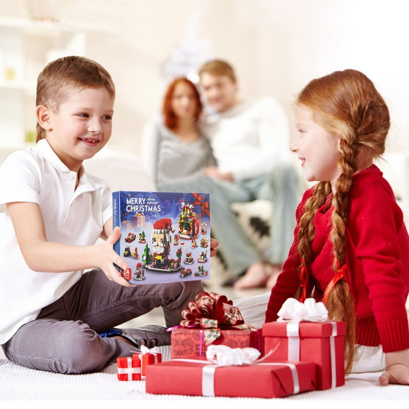 ChristmasBlocks: Jule Adventskalender Byggeklosser Sett