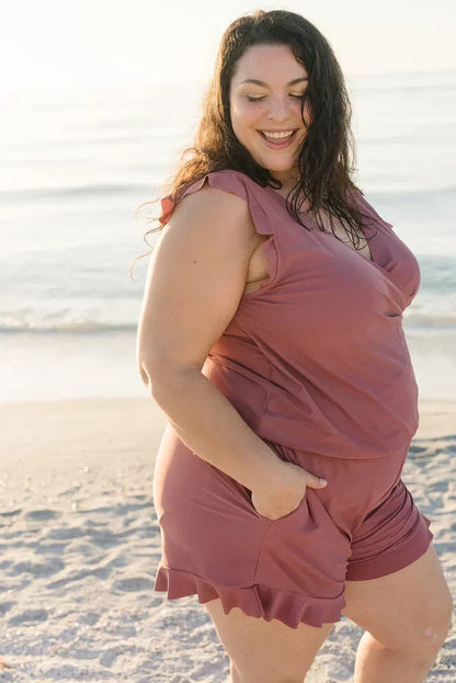 Icone™ SwimRomper: Badedrakt Romper Med Innebygd BH