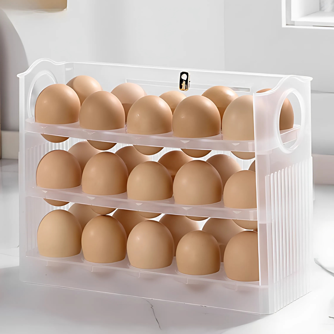 EggBox - Tre Lag Med Selvreturnering Boks For Oppbevaring Av Egg