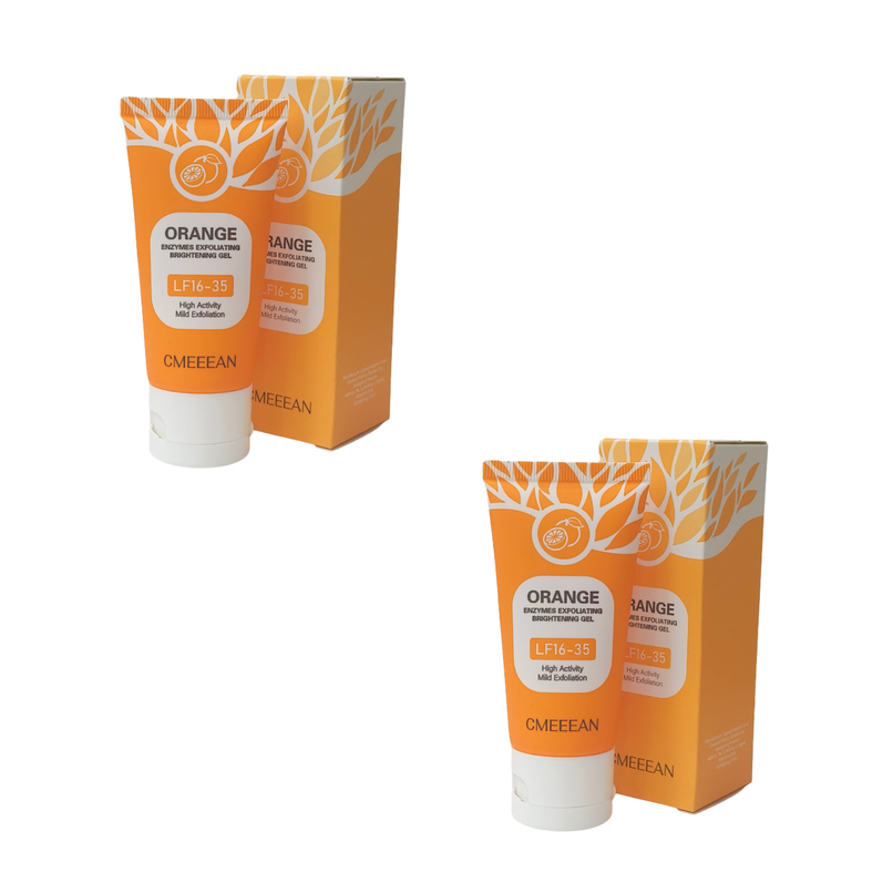 ExfoliatingGel 1+1 GRATIS: Oransje Eksfolierende Gel Mild Død Hud Fjerner