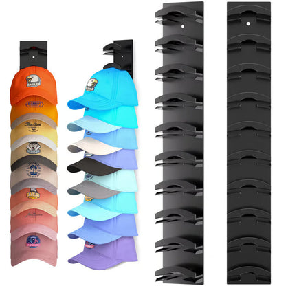 GlideHold® HatOrganizer 1+1 GRATIS: Veggmontert Hatt Organizer Stativ