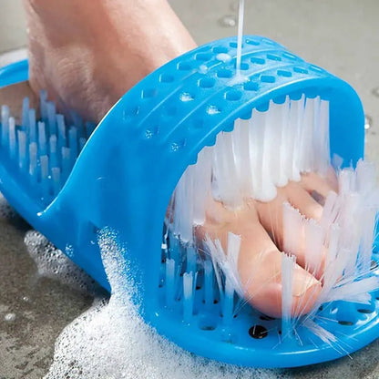 FootBrush™ 1+1 GRATIS: Eksfolierende Bade-Hjemmesko Med Fodsugningsbørste
