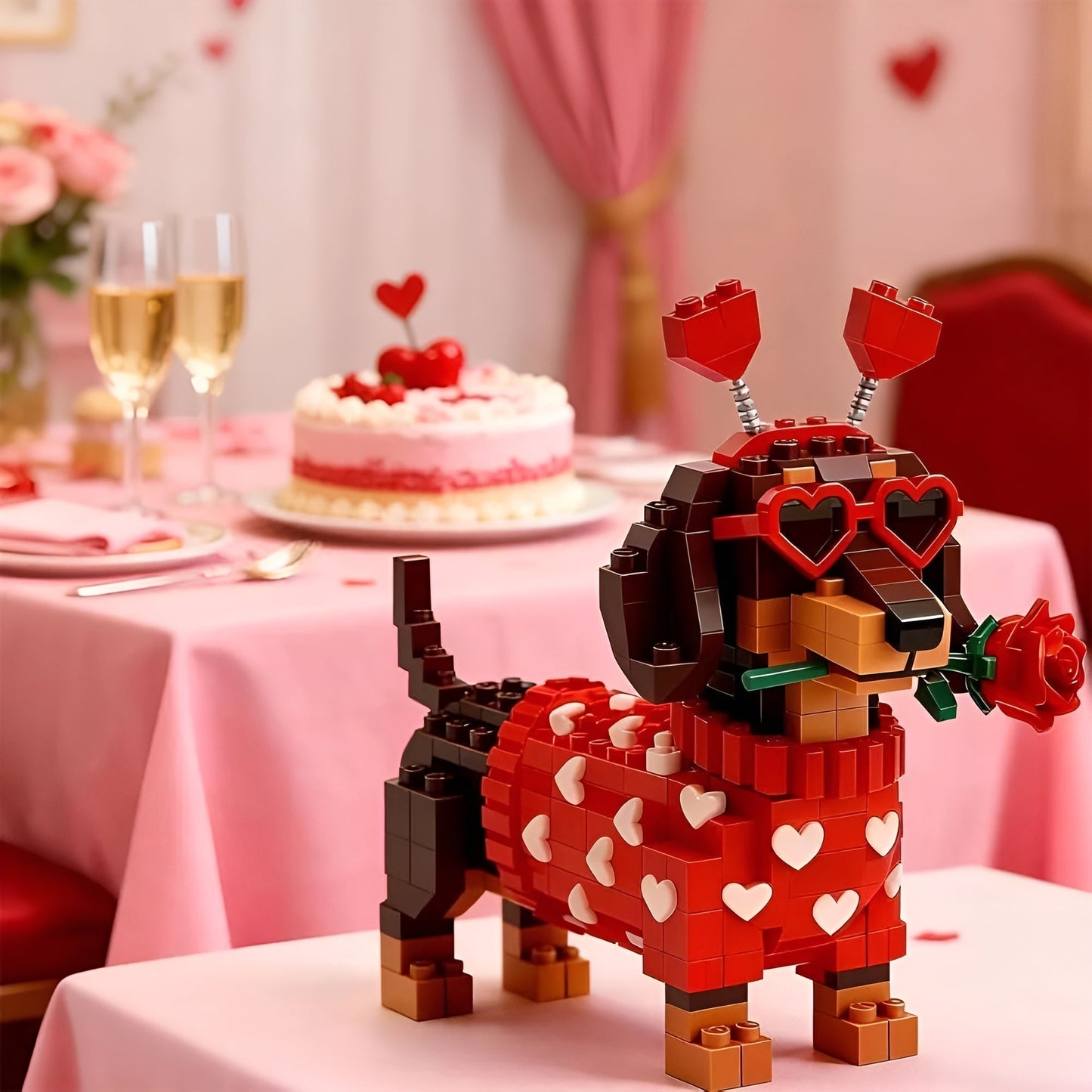 Kletshuts™ DachshundBlocks - Miniature DIY Dachshund Bygge Sæt