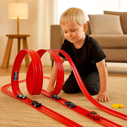 Kletshuts™ FlexibleRacer: Kreativt Byggbart DIY Fleksibelt Racerbanesett