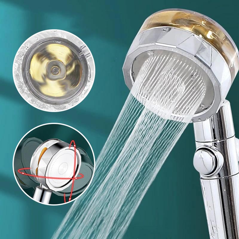 Borhe® SpinShower: 360° Roterende Høytrykks Dusjhode