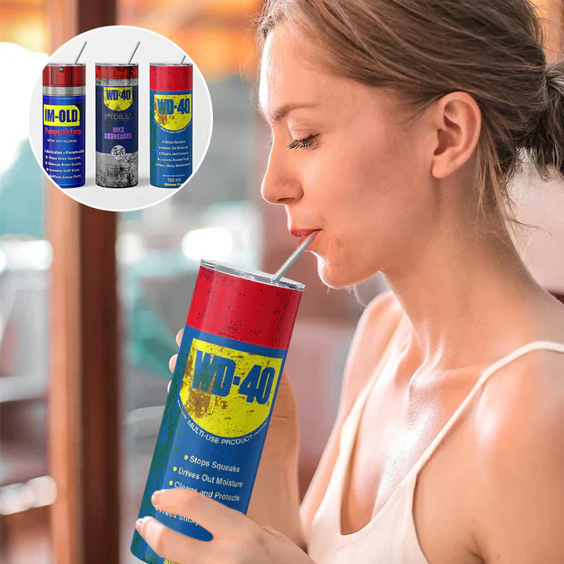 DirtyTumbler - Rustfritt Stål WD-40 Inspirert Skitten Tumbler
