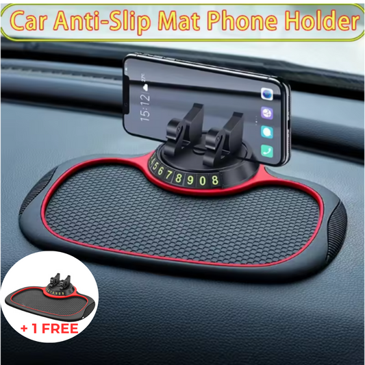Holder360° PhoneMat 1+1 GRATIS: Multifunksjonell Sklisikker Dashbord Telefonmatte
