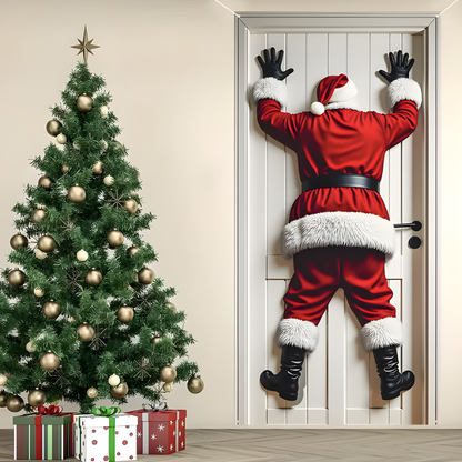 Icone™ HangingSanta: Julebakgrunn Hengende Julenisse Dørdekorasjon