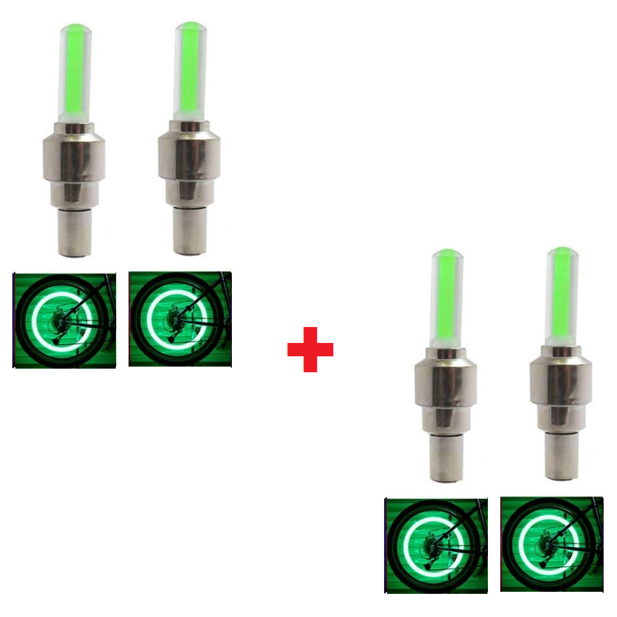 Ledsen™ ValveLights 1+1 GRATIS: LED Dækventilkapper Natridt Hjullys