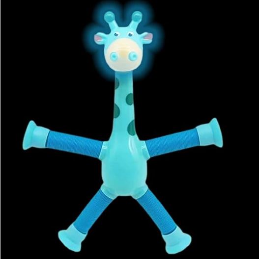 Kletshuts™ StretchyGiraffe: Teleskopisk Strekkbart Giraffleketøy Med Sugekopp