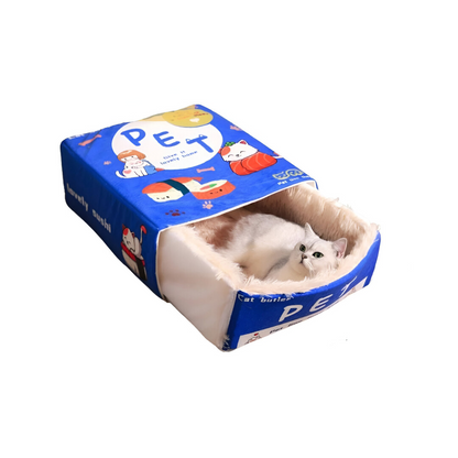 Catfri® CatBed: Koselig Innelukket Rektangulær Gjemmested KatteSeng
