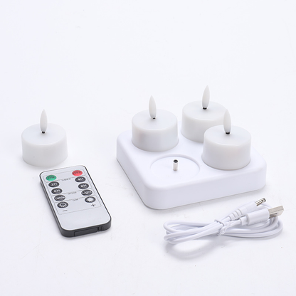 Ledsen™ CozyCandles: Genopladelige 3D Bærbare LED Te Hyggelige Stearinlys Lys