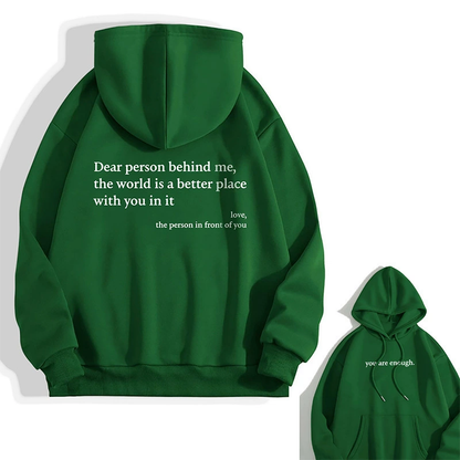 Icone™ DearHoodie: Hettegenser Med Budskapsprint På For- Og Bakside