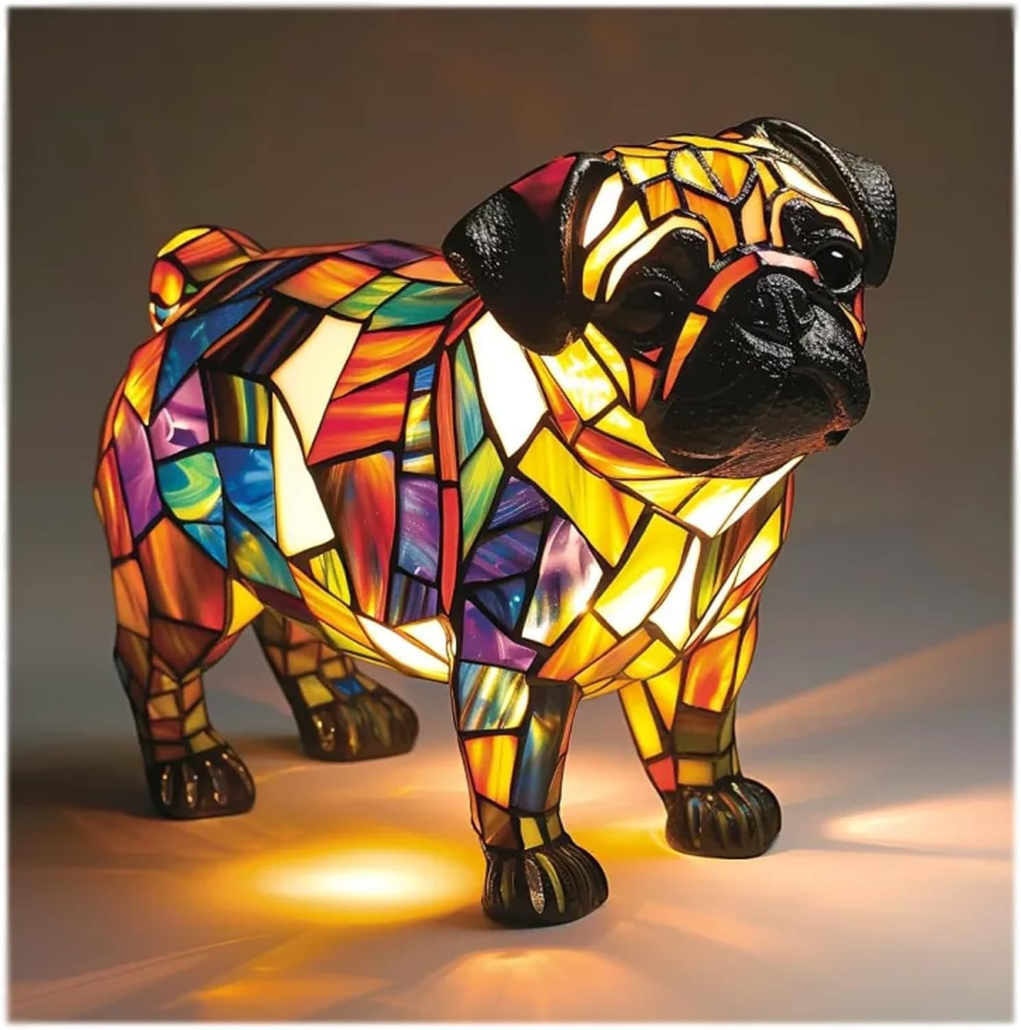 Ledsen™ DogLamp: Moderne Kunstnerisk Flekkete Ambient Hundelampe
