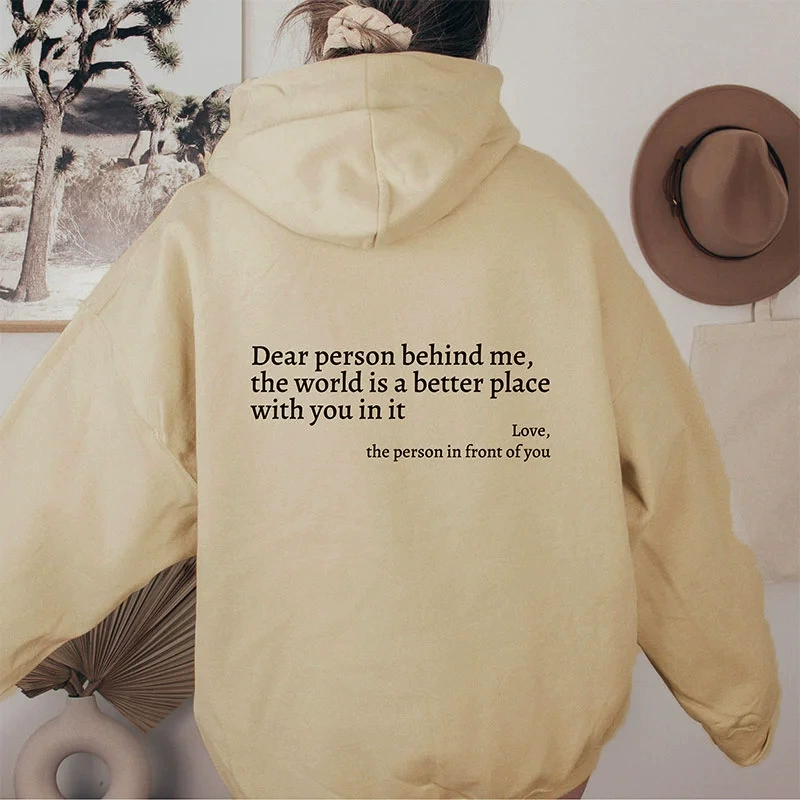 Icone™ DearHoodie: Hettegenser Med Budskapsprint På For- Og Bakside