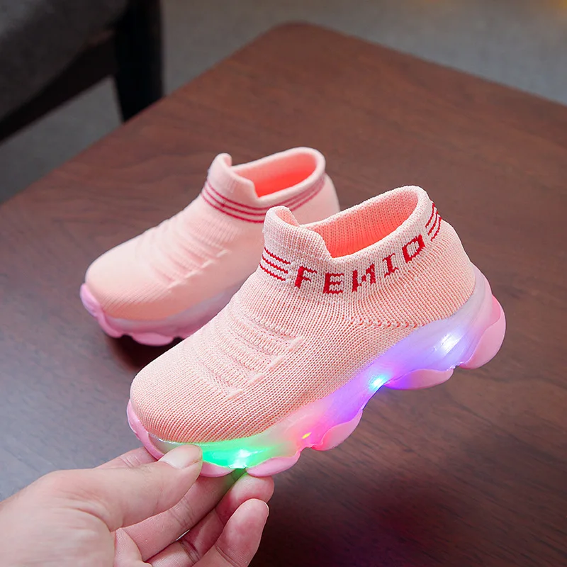 Kletshuts™ GlowShoes: Lys Op Børn Sneakers Farverig Blinker Slip På Sko
