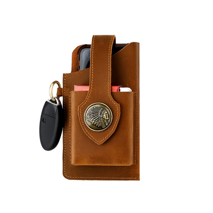 Icone™ BeltPouch: Multifunksjonell Skinn Vintage Stil Belteveske