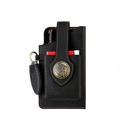 Icone™ BeltPouch: Multifunksjonell Skinn Vintage Stil Belteveske