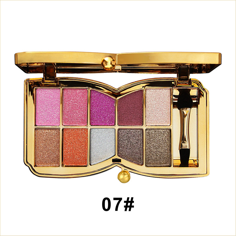 GlitterEyeshadow 1+1 GRATIS: Skinnende Glitterfarge Øyenskyggepalett