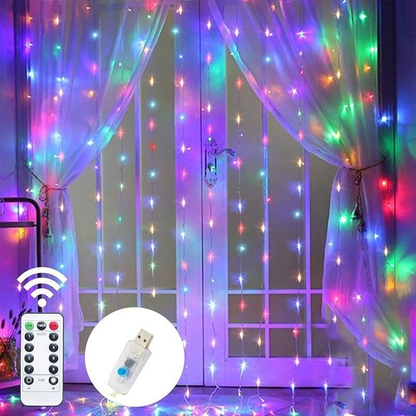 Ledsen™ CurtainLights: Nem-Installation Hyggelige Hjem LED Lyskæde Gardin Lys