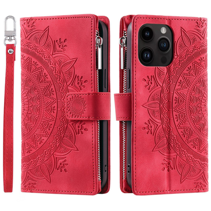 Icone™ WalletCase: Premium Præget Flip Cover Slankt Telefon Tegnebogs Etui
