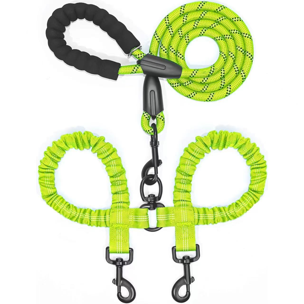 DogFri™ DogLeash: Flokefri 360° Roterbar Dobbel Tur Hundesnor