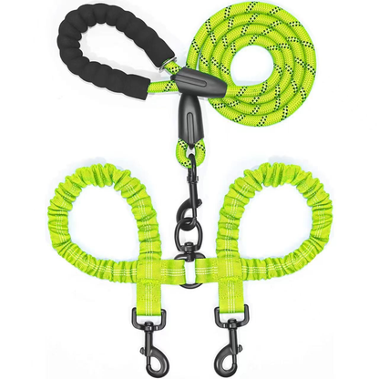 DogFri™ DogLeash: Flokefri 360° Roterbar Dobbel Tur Hundesnor