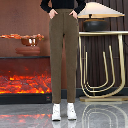 Icone™ WarmTrousers: Kvinder Stilfulde Høj Talje Slank Pasform Varme Bukser