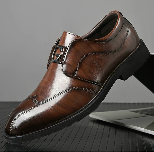 Happy™ ClassyShoes: Luksus Herre Skinn Formelle Spisse Oxford Klassiske Sko