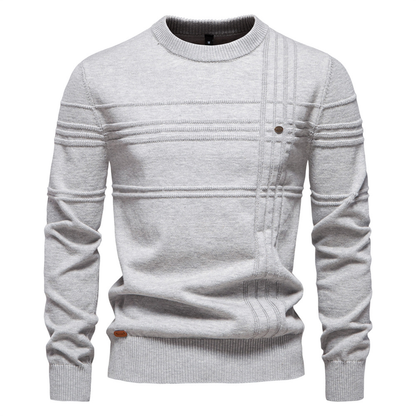 Icone™ StylishSweater: Herre Rund Hals Lunt Stilfuldt Sweater