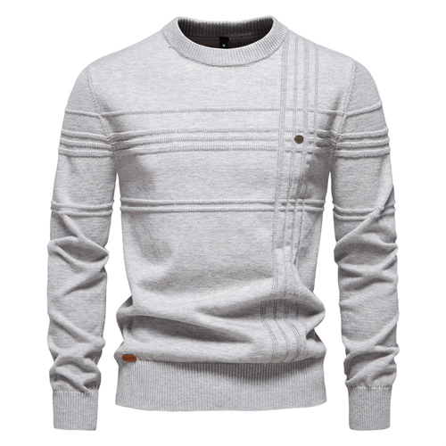 Icone™ StylishSweater: Herre Rund Hals Lunt Stilfuldt Sweater