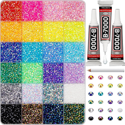 Kletshuts™ FlatRhinestones: Livlige Kreative DIY Harpiks Flade Rhinsten