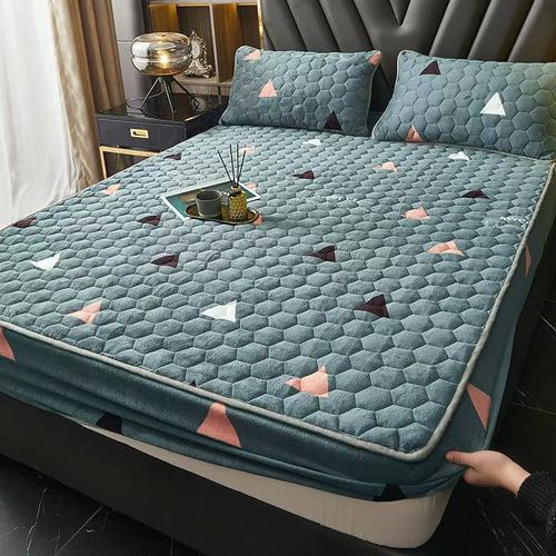 Icone™ CozyBedsheet: Tæt-Fittende Tykk Tekstureret Hyggeligt Sengetøj