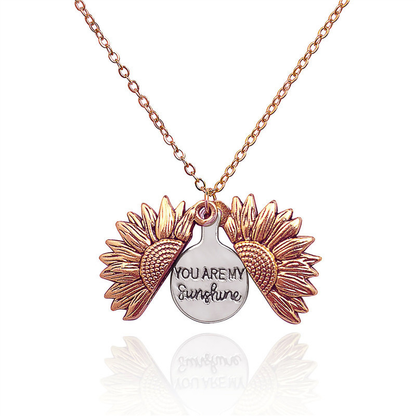 Jewelance™ SunflowerNecklace: "Du Er Min Solstråle" Solsikke Charm Halskjede