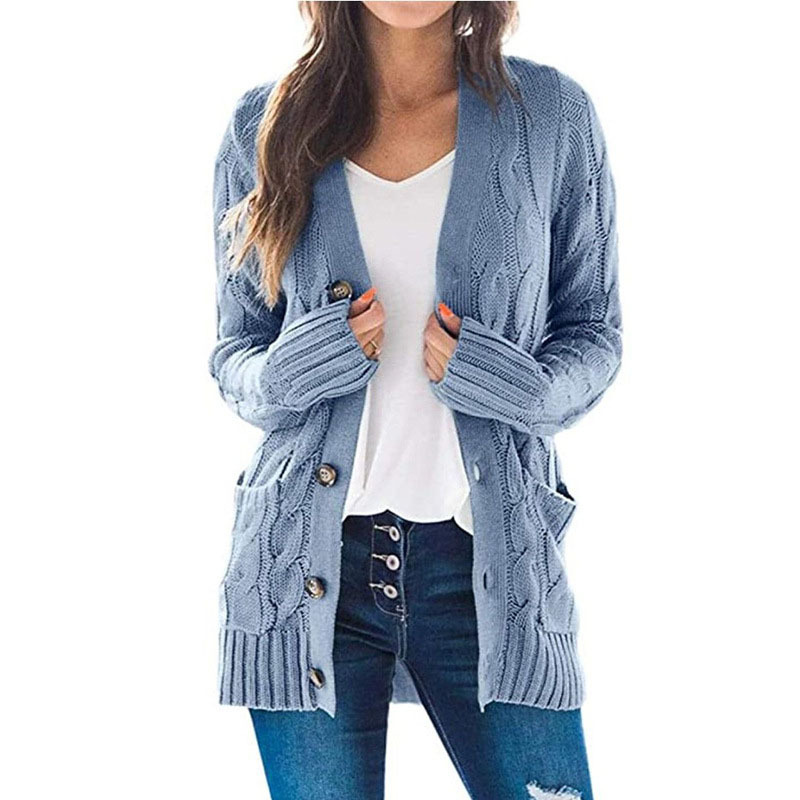 Icone™ KnittedCardigan: Dame Koselig Lang Strikket Cardigan