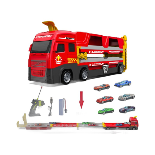 Kletshuts™ MegaTruck - Mega Hauler Truck Med Utkastnings Racerbane