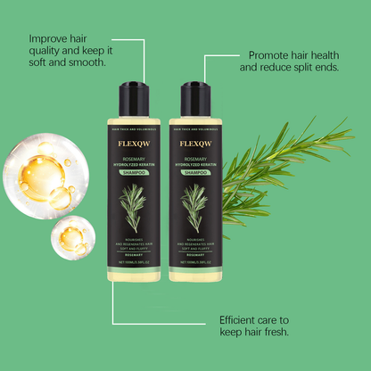 Rose® GlowShampoo 1+1 GRATIS: Naturlig Keratin Reparation Dyb Hydrering Og Strålende Glans Glow Shampoo