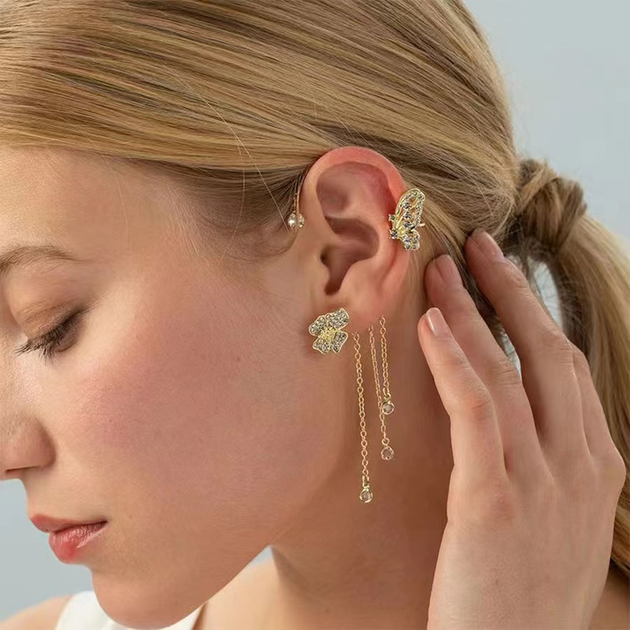 Jewelance™ EarCuffs 1+1 GRATIS: Luksus Mote Sommerfugl Zircon Dusk Øre Mansjetter